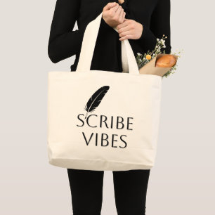 Scribe Vibes Auteur Schrijver Dichter Grote Tote Bag