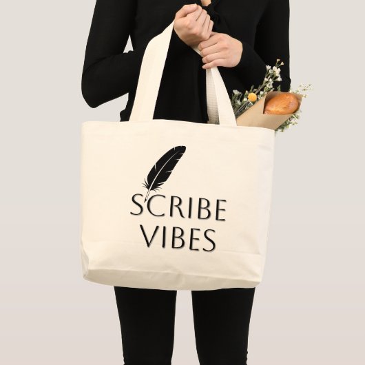 Scribe Vibes Auteur Schrijver Dichter Grote Tote Bag (Voorkant (product))