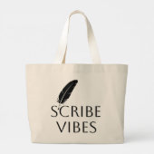 Scribe Vibes Auteur Schrijver Dichter Grote Tote Bag (Achterkant)