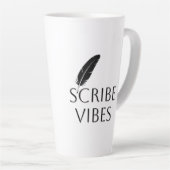 Scribe Vibes Auteur Schrijver Dichter Latte Mok (Rechterhoek)