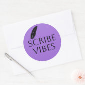 Scribe Vibes Auteur Schrijver Dichter Ronde Sticker (Envelop)