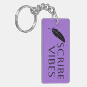 Scribe Vibes Auteur Schrijver Dichter Sleutelhanger (Voorkant Links)