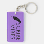 Scribe Vibes Auteur Schrijver Dichter Sleutelhanger (achterkant)