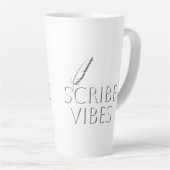Scribe Vibes Schrijvers Auteurs Dichters Latte Mok (Rechterhoek)