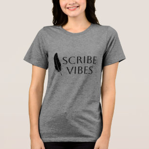 Scribe Vibes Veer Pen Schrijver Schrijfster Dichte Tri-Blend Shirt
