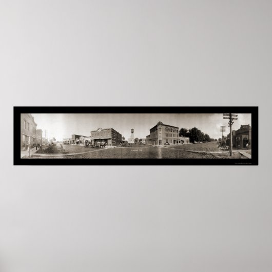 Scribner NE Panoramic Photo 1908 Poster (Voorkant)