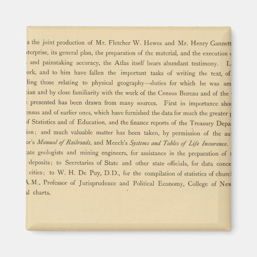 Scribner's statistische atlas magneet (Voorkant)