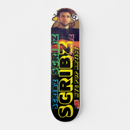 SCRIBZ NYC POP ARTIEST 7 3/4" Skateboarddek Persoonlijk Skateboard (Voorkant)