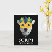 Scrim The Runaway Dog New Orleans Gras beroemd gem Kaart (Gele Bloem)