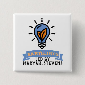 Scrimo Team Earthlings Pin Vierkante Button 5,1 Cm