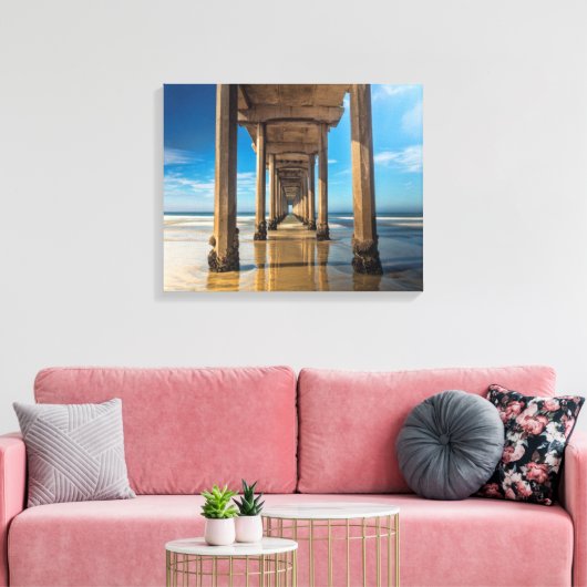 Scripps Pier Canvas Afdruk (Insitu (Woonkamer))