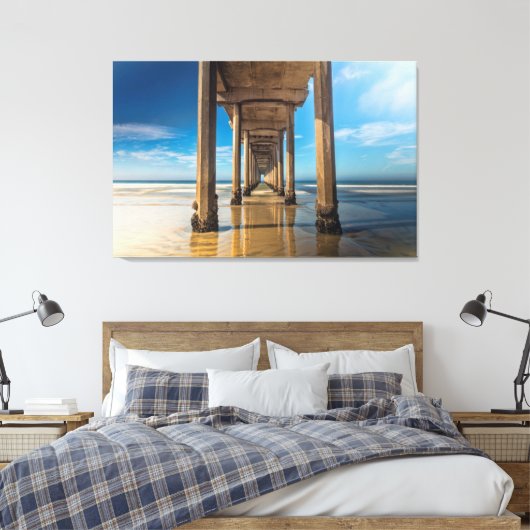 Scripps Pier Canvas Afdruk (Insitu (Slaapkamer))