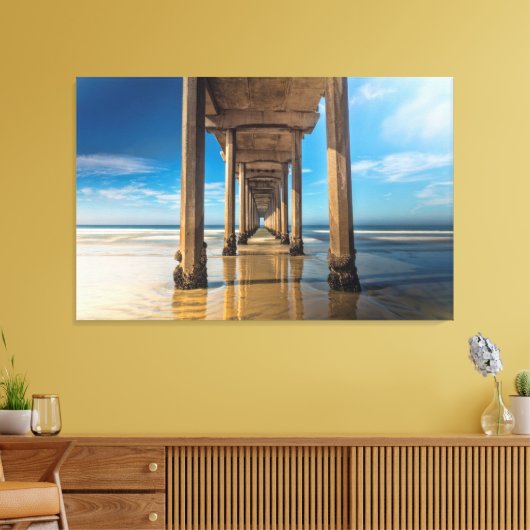 Scripps Pier Canvas Afdruk (Insitu (Woonkamer))