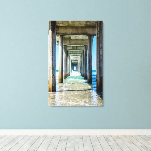 Scripps Pier La Jolla Canvas Afdruk (Insitu (Houten vloer))