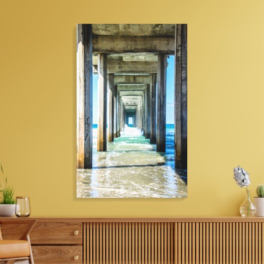 Scripps Pier La Jolla Canvas Afdruk (Insitu (Woonkamer))