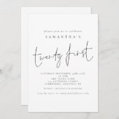 Script 21e verjaardag kaart (Voorkant / Achterkant)