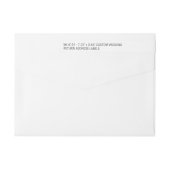 Script 24x Custom DIY Thin Wedding Return-adres (Achterkant)