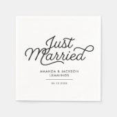 Script 2: Just Married Wedding Receptie Servet (Voorkant)