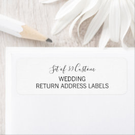 Script 30 x gepersonaliseerd huwelijksretouradres etiket