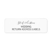 Script 30 x gepersonaliseerd huwelijksretouradres etiket (Voorkant)