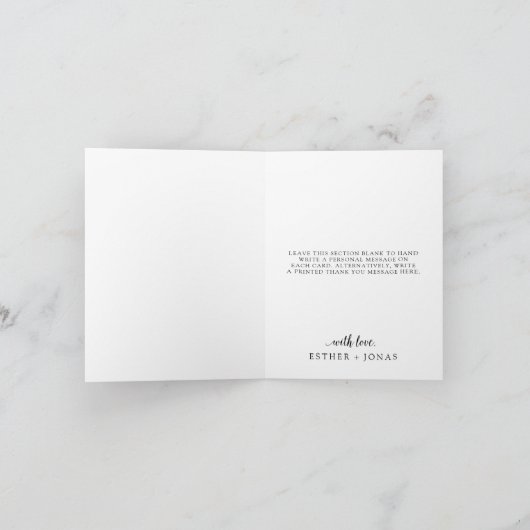  script 3 Foto Collage Folded Wedding Bedankkaart (Binnen)