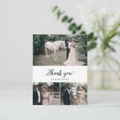  script 3 Photo Collage Wedding Bedankkaart (Staand voorkant)