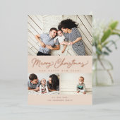 Script 3 van de Folie van de Vroege Kerst Collage  Folie Feestdagenkaart (Staand Voorkant)