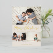 Script 3 van de Folie van de Vroege Kerst Collage  Folie Feestdagenkaart (Staand Voorkant)