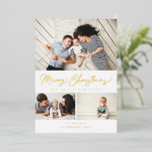 Script 3 van de Folie van de Vroege Kerst Collage  Folie Feestdagenkaart (Staand Voorkant)