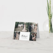 script 4 Foto Collage Folded Wedding Bedankkaart (Voorkant)
