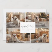 Script 4 Fotocollage Happy Howholidays Hondenfoto Feestdagenkaart (Voorkant)