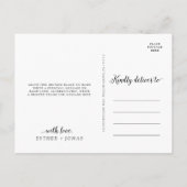 script 4 Photo Collage Wedding Hartelijk dank Briefkaart (Achterkant)