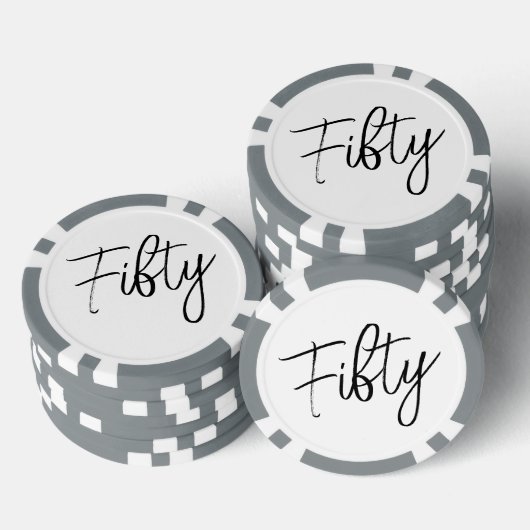 Script 50e verjaardag poker chips (Opstapeling)