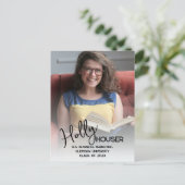 Script 5 Foto Afstudeer Uitnodiging Postkaart (Staand voorkant)