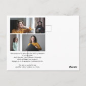 Script 5 Foto diploma uitnodigingskaart Briefkaart (Achterkant)