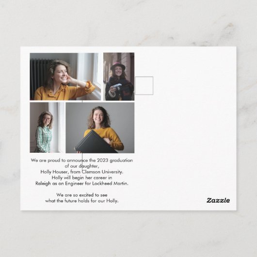 Script 5 Foto Verjaardagsaankondiging Kaart (Achterkant)