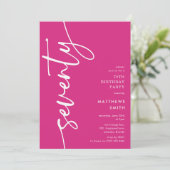 Script 70e Verjaardag Kaart (Staand voorkant)