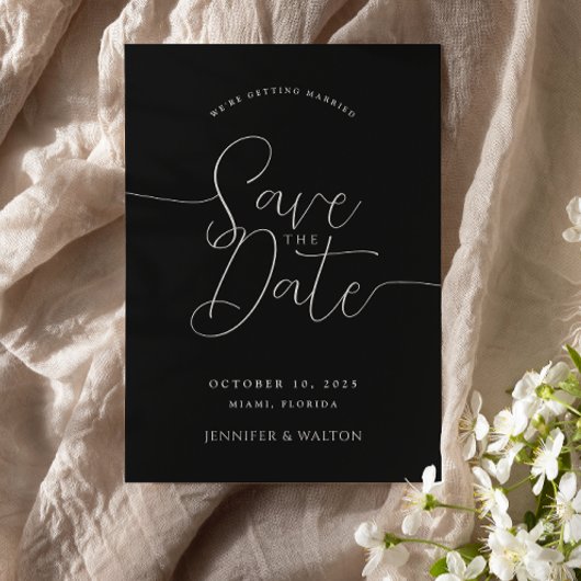 Script aangepaste namen zwart trouwen save the dat kaart
