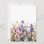 Script Aangepaste Wildbloemen 40e verjaardag Kaart (Achterkant)