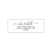 Script Achternaam Modern Minimalistisch Retouradre Zelfinktende Stempel (Design)