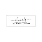 Script Achternaam Modern Minimalistisch Retouradre Zelfinktende Stempel (Design)