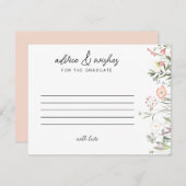 Script Advies & Wensen Afstuderen Wildflower Notitiekaartje (Voorkant / Achterkant)