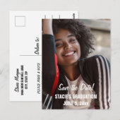Script Afstudeerdatum Bewaar de Datum Foto Briefkaart (Voorkant / Achterkant)