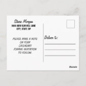 Script Afstudeerdatum Bewaar de Datum Foto Briefkaart (Achterkant)