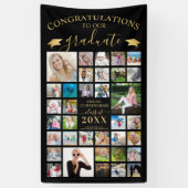 Script Afstuderen 35 Photo Collage Black Gold Spandoek (Verticaal)
