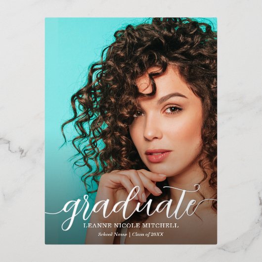 Script Afstuderen Announcement Folie Briefkaart (Voorkant)