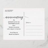 Script Afstuderen Announcement Folie Briefkaart (Achterkant)