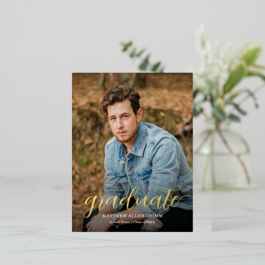 Script Afstuderen Announcement Folie Briefkaart (Staand Voorkant)