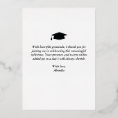 Script Afstuderen Dank u Foto Folie Kaart (Achterkant)