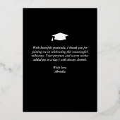 Script Afstuderen Dank u Foto Folie Kaart (Achterkant)